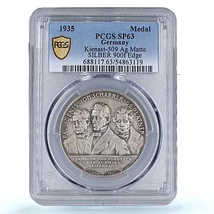 Germany Third Reich Railway Nuremberg Furth Train SP63 PCGS silver medal 1935