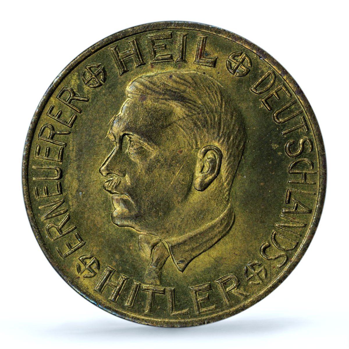 Germany Third Reich Adolf Hitler Donation Token 30 Pfennigs MS64 PCGS bronz 1933