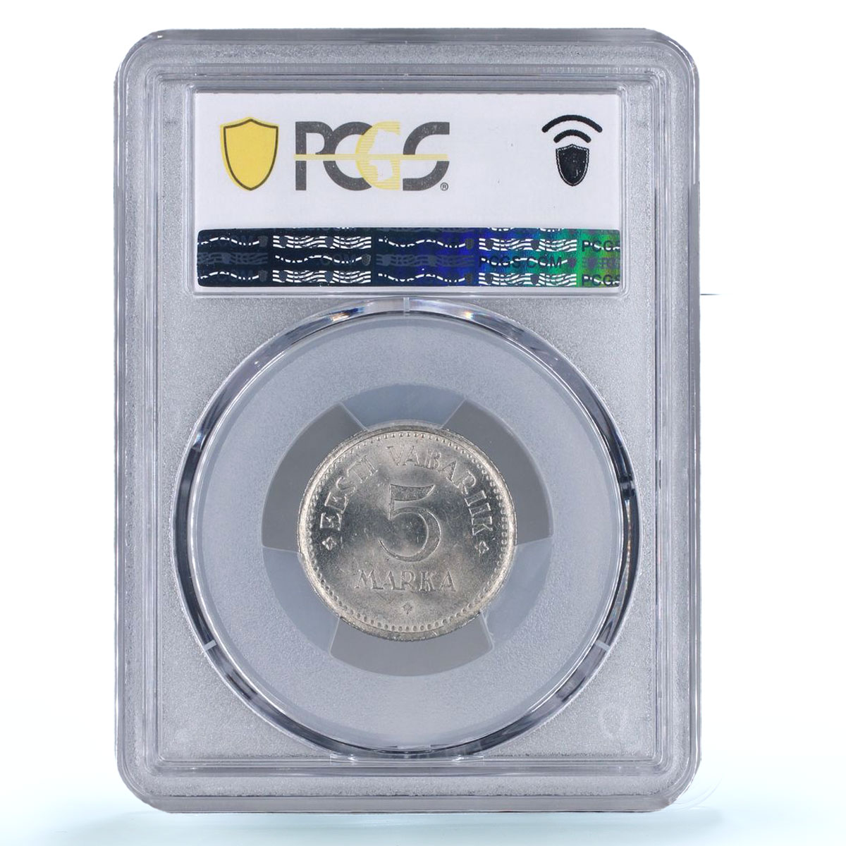 Estonia 5 marka Republic Coinage Three Lions KM-3 MS64 PCGS CuNi coin 1922