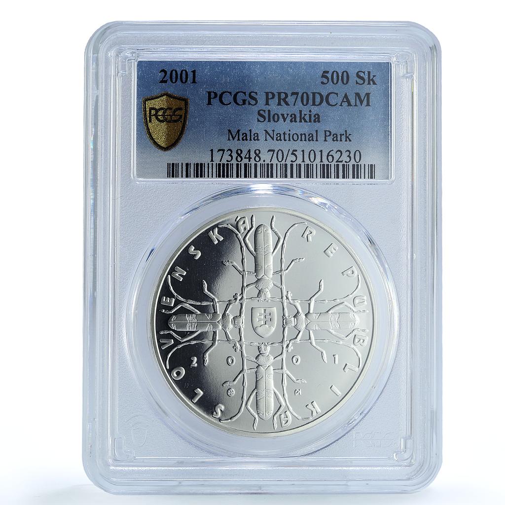 Slovakia 500 korun Mala Fatra National Park Wildlife PR70 PCGS silver coin 2001 Slovakia 500 korun Mala Fatra National Park Wildlife PR70 PCGS silver coin 2001