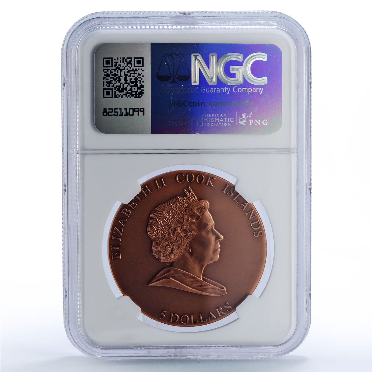 Cook Islands 5 dollar Observation Mars Meteorite Space MS70 NGC silver coin 2009