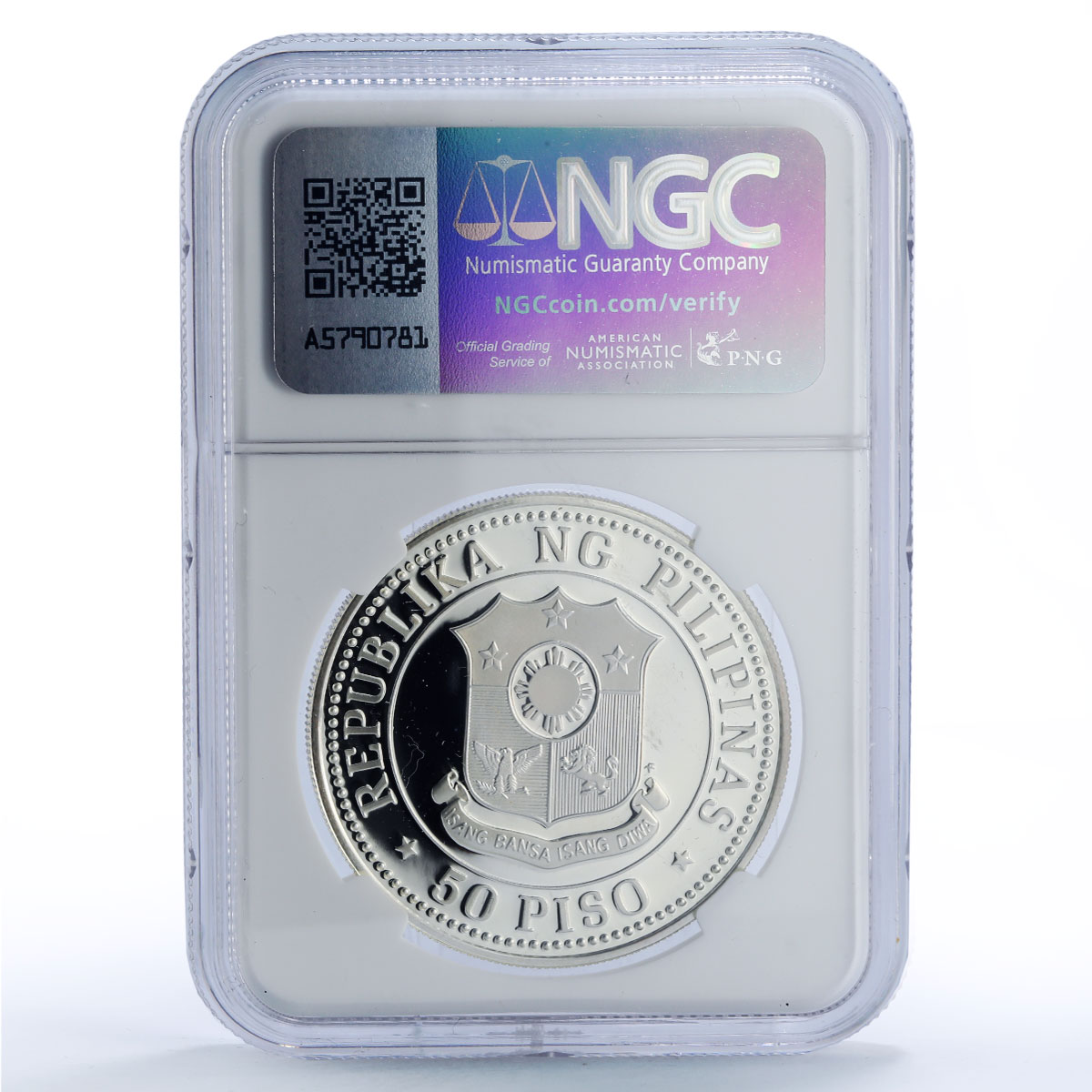 Philippines 50 piso UNICEF Save Children Child Year PF69 NGC silver coin 1979