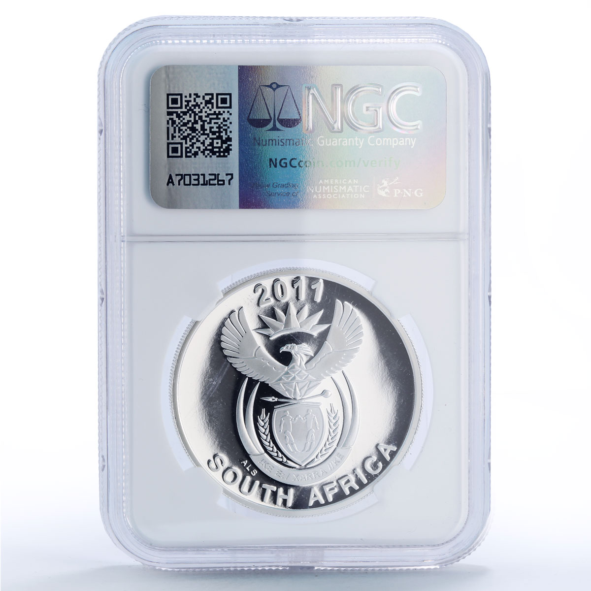 South Africa 20 cents Elephants Limpopo Wildlife Fauna PF69 NGC silver coin 2011