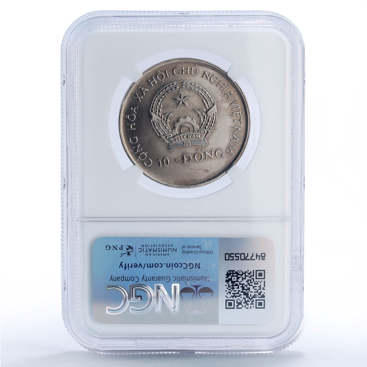 Vietnam 10 dong Diplodocus Prehistoric Animals Dinosaurs MS66 NGC CuNi coin 1993