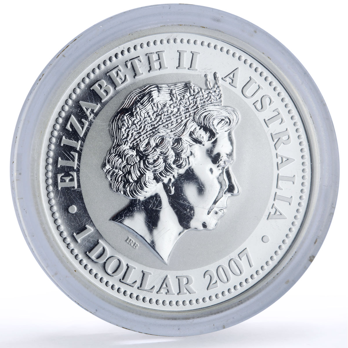 Australia 1 dollar Year of the Tiger 2010 Lunar Series 1 Gilt silver coin 2007