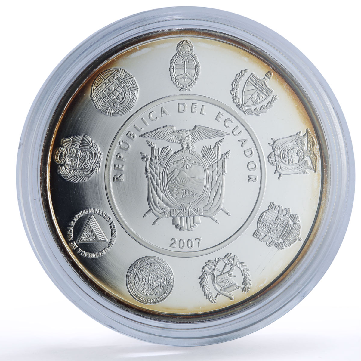 Ecuador 1 sucre Race Walking Olympics Ibero-American proof silver coin 2007