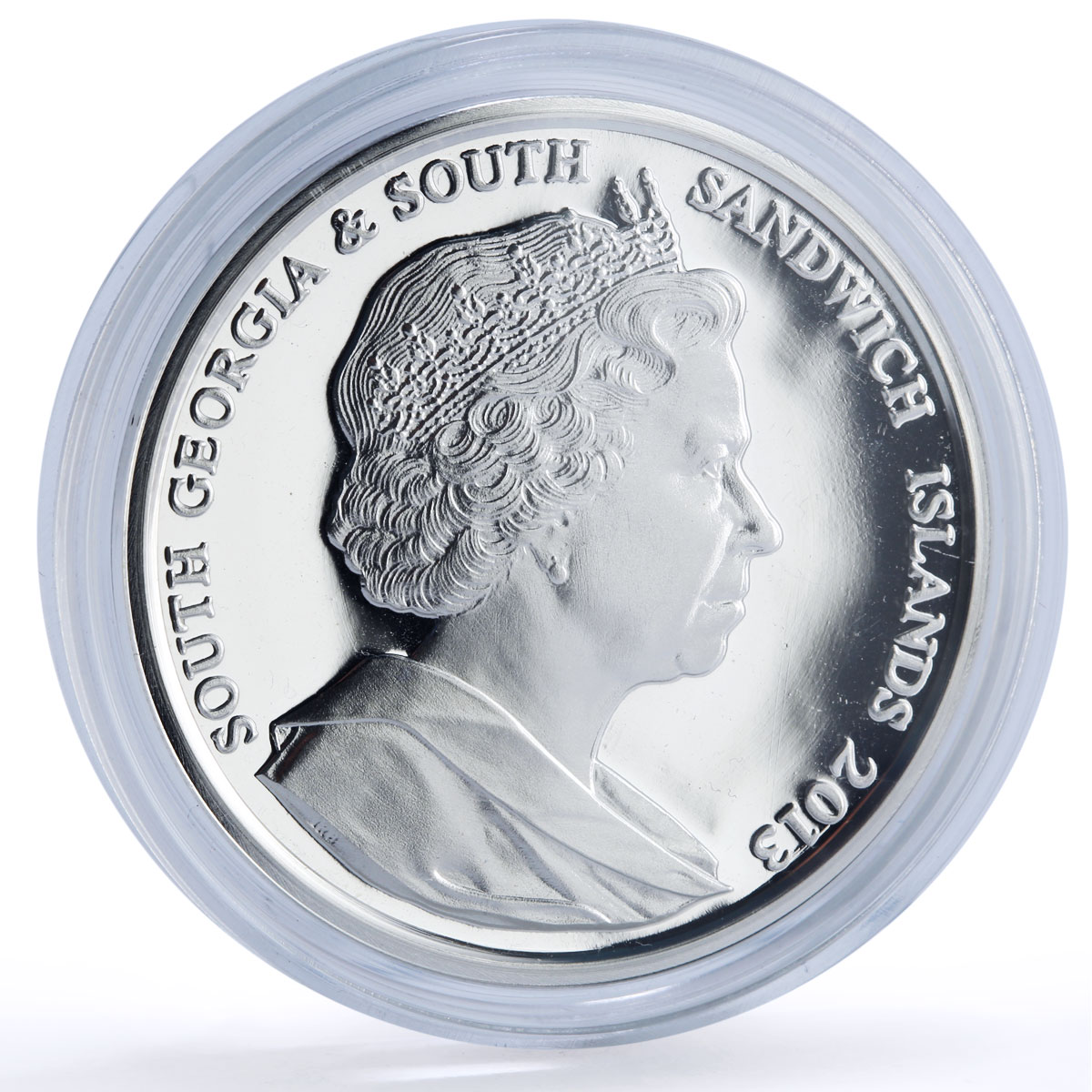 S. Georgia Sandwich Islands 2 pounds Weddell Seal Fauna proof silver coin 2013