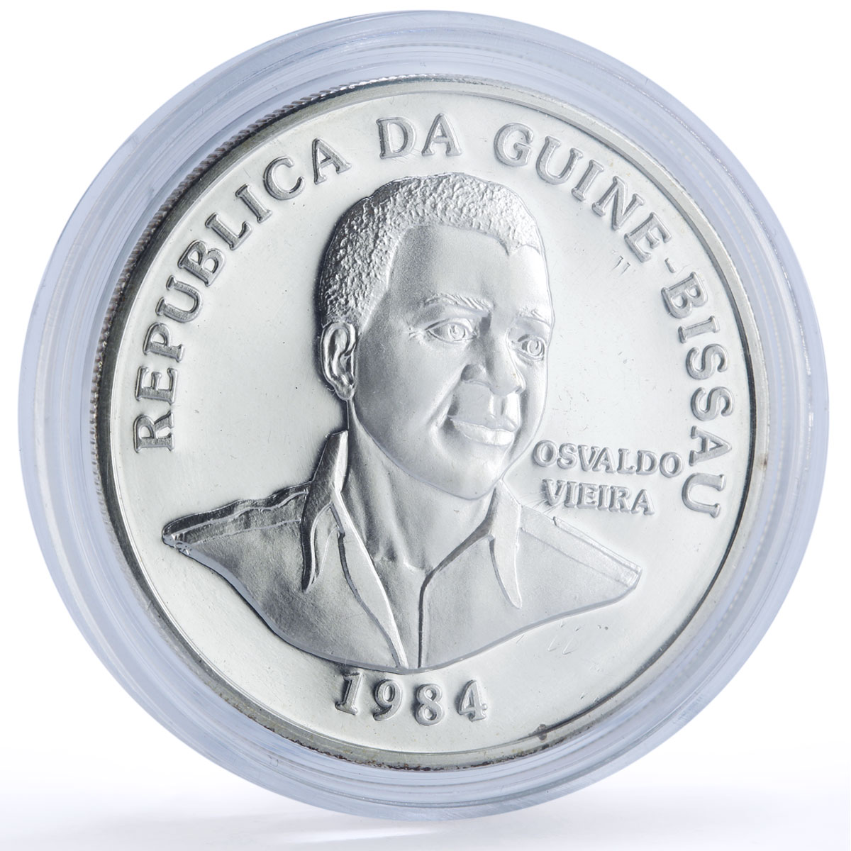 Guinea-Bissau 1000 pesos Balance Beam Osvaldo Vierra X#3 proof silver coin 1984