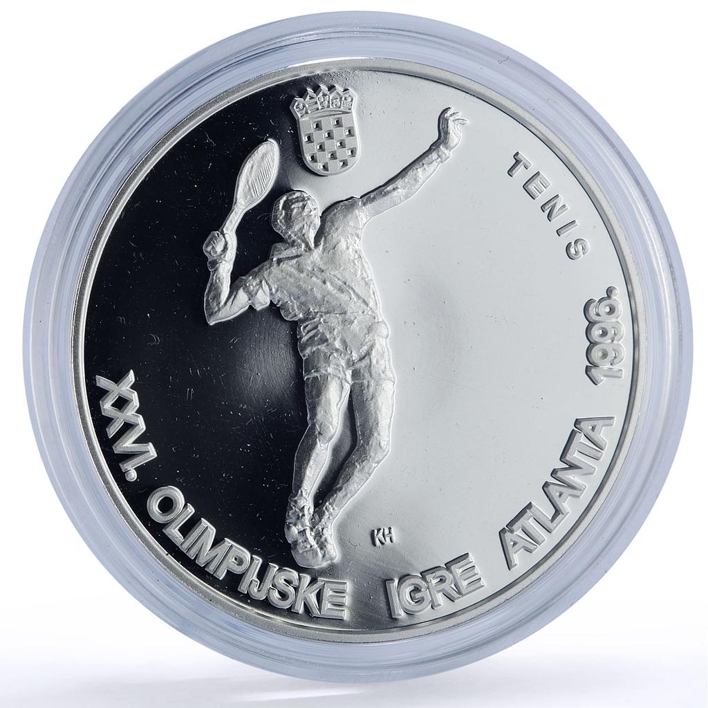 Croatia 200 kuna Athletics Tennis Atlanta Olympic Games proof silver coin 1996