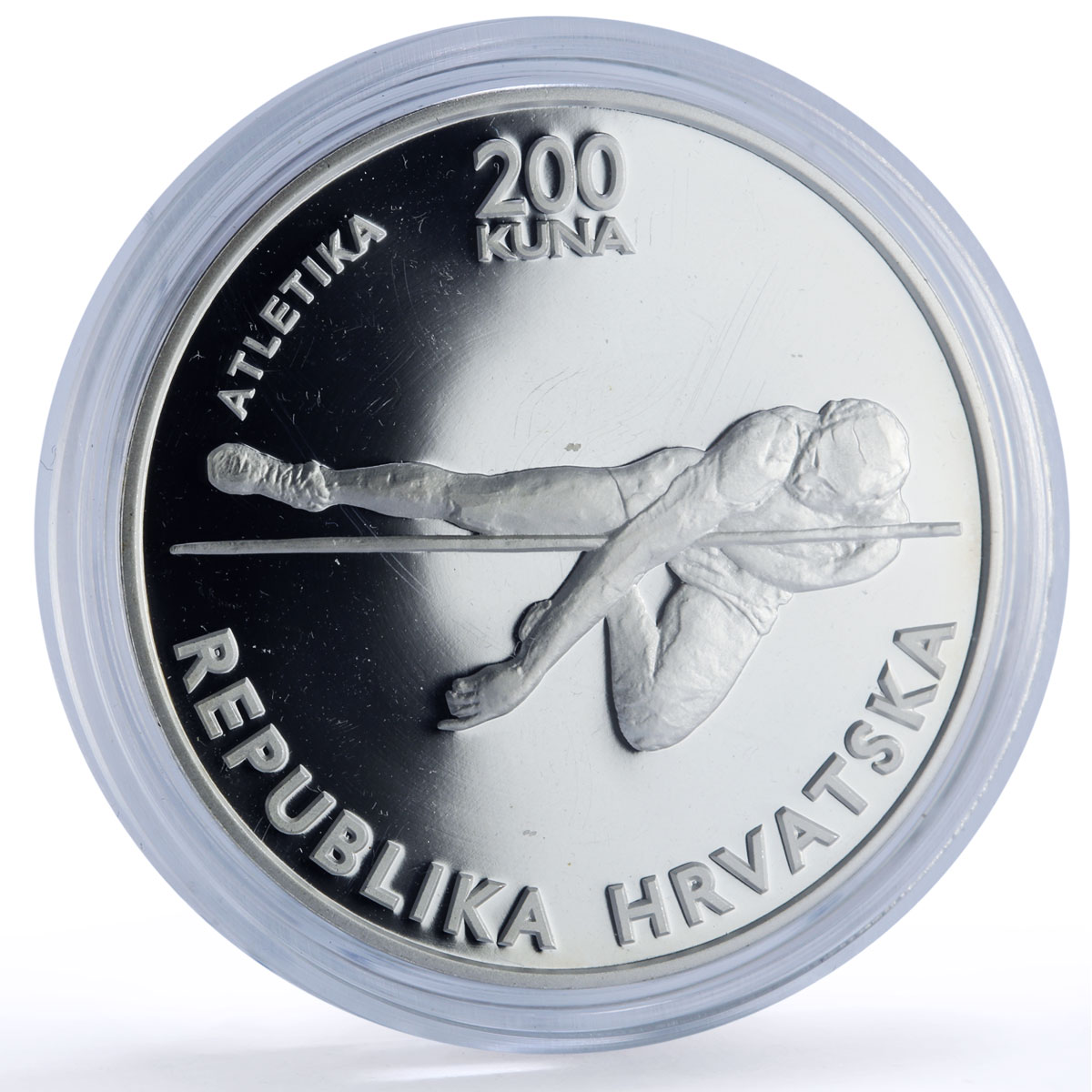 Croatia 200 kuna Athletics Tennis Atlanta Olympic Games proof silver coin 1996
