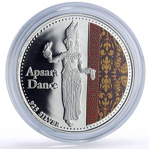 Cambodia 3000 riels Apsara Dance Khmer Traditions Culture proof silver coin 2001