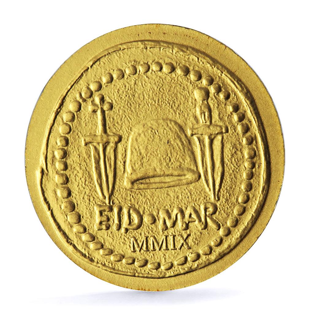 Palau 1 dollar Brutus Denarius Roman Empire Caesar History gold coin 2009