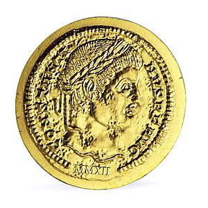 Palau 1 dollar Constantine Solidus Roman Empire History gold coin 2012