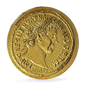 Palau 1 dollar Trajan Aureus Roman Empire History gold coin 2011