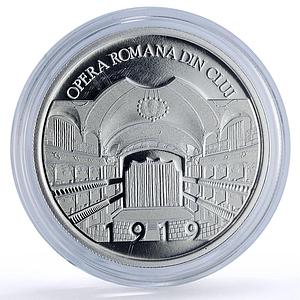 Romania 10 lei Opera Cluj Music History Architecture proof silver coin 2019