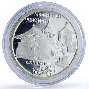 Romania 10 lei Voronet Monastery Church Stefan Mare Religion silver coin 2008