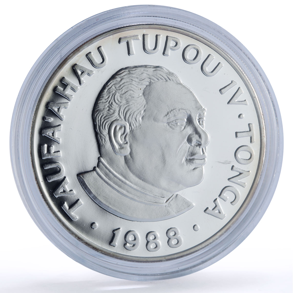 Tonga 1 paanga Discus Throw Seoul Olympic Games Sports proof silver coin 1988
