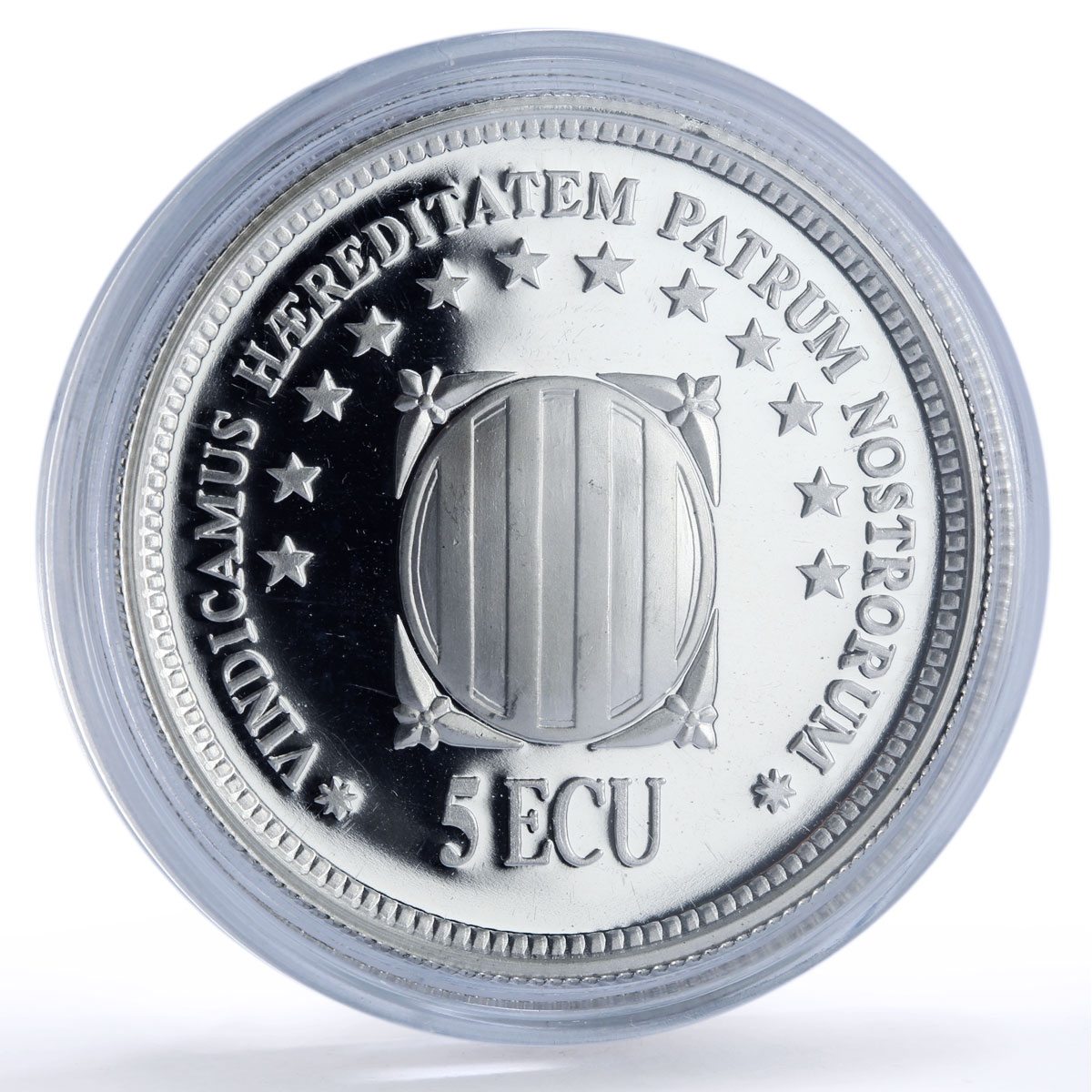 Spain Catalonia 5 ecu Enric Prat de la Riba History proof silver coin 1995