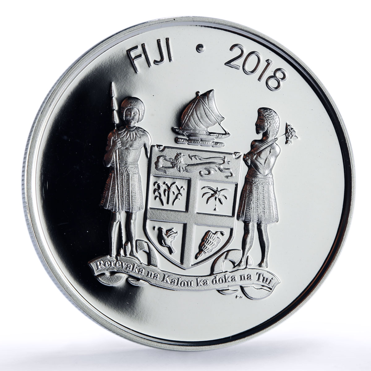 Fiji 2 dollars Tree Frog Conservation Wildlife Fauna proof silver coin 2018