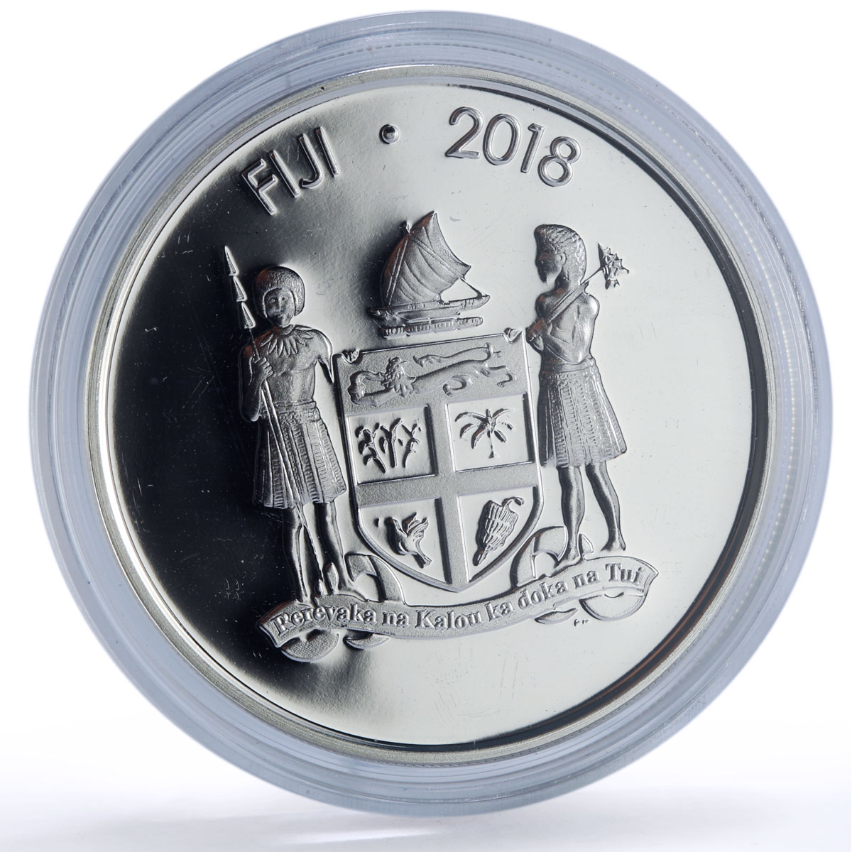 Fiji 2 dollars Tree Frog Conservation Wildlife Fauna proof silver coin 2018