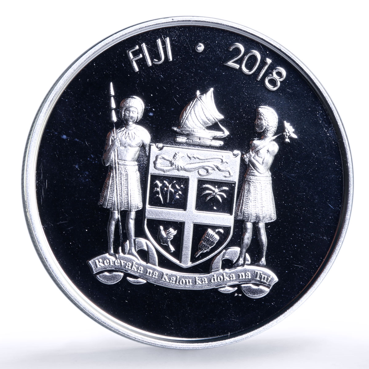 Fiji 2 dollars Tree Frog Conservation Wildlife Fauna proof silver coin 2018