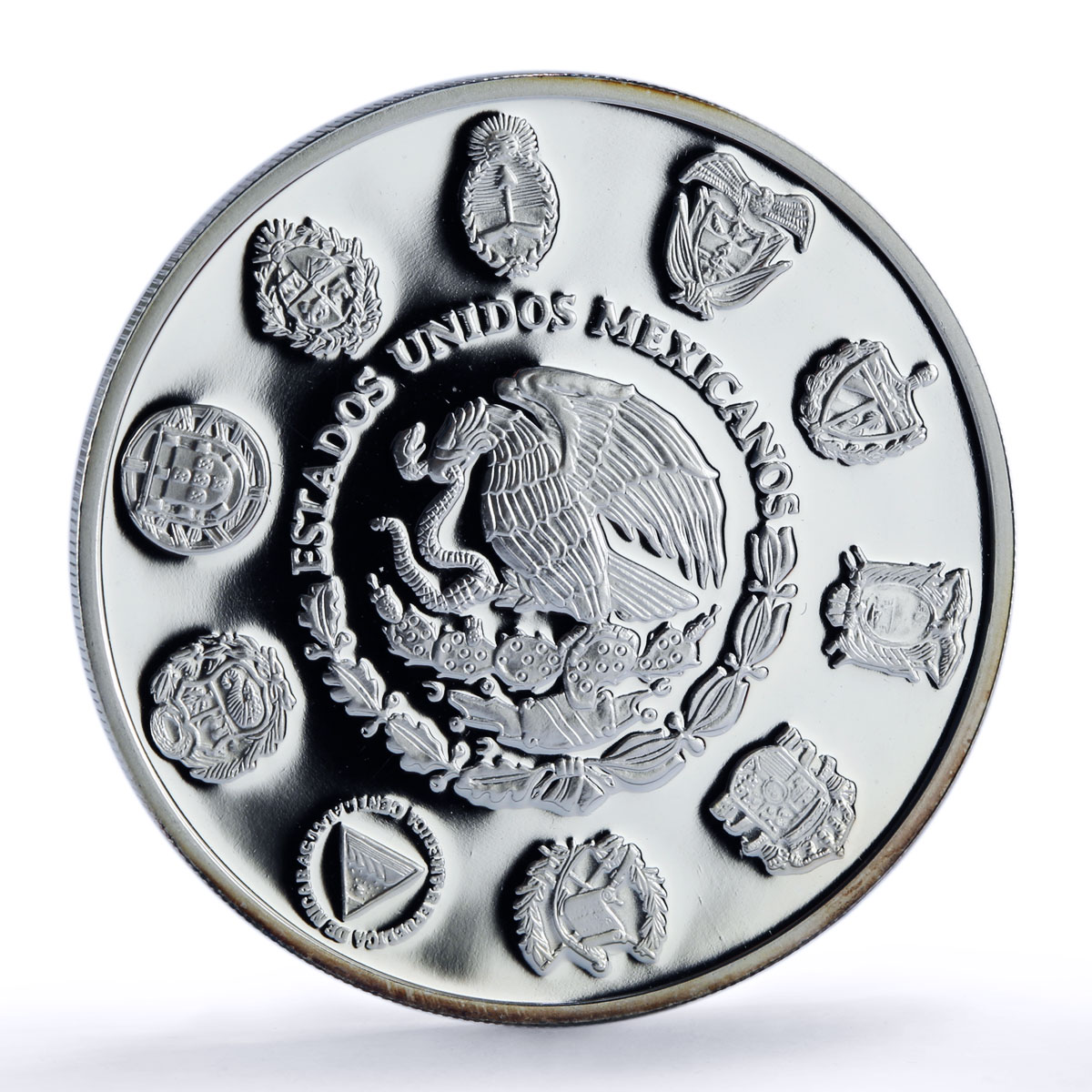 Mexico 5 pesos Sea Turtle Wildlife Ibero-American Fauna proof silver coin 1994