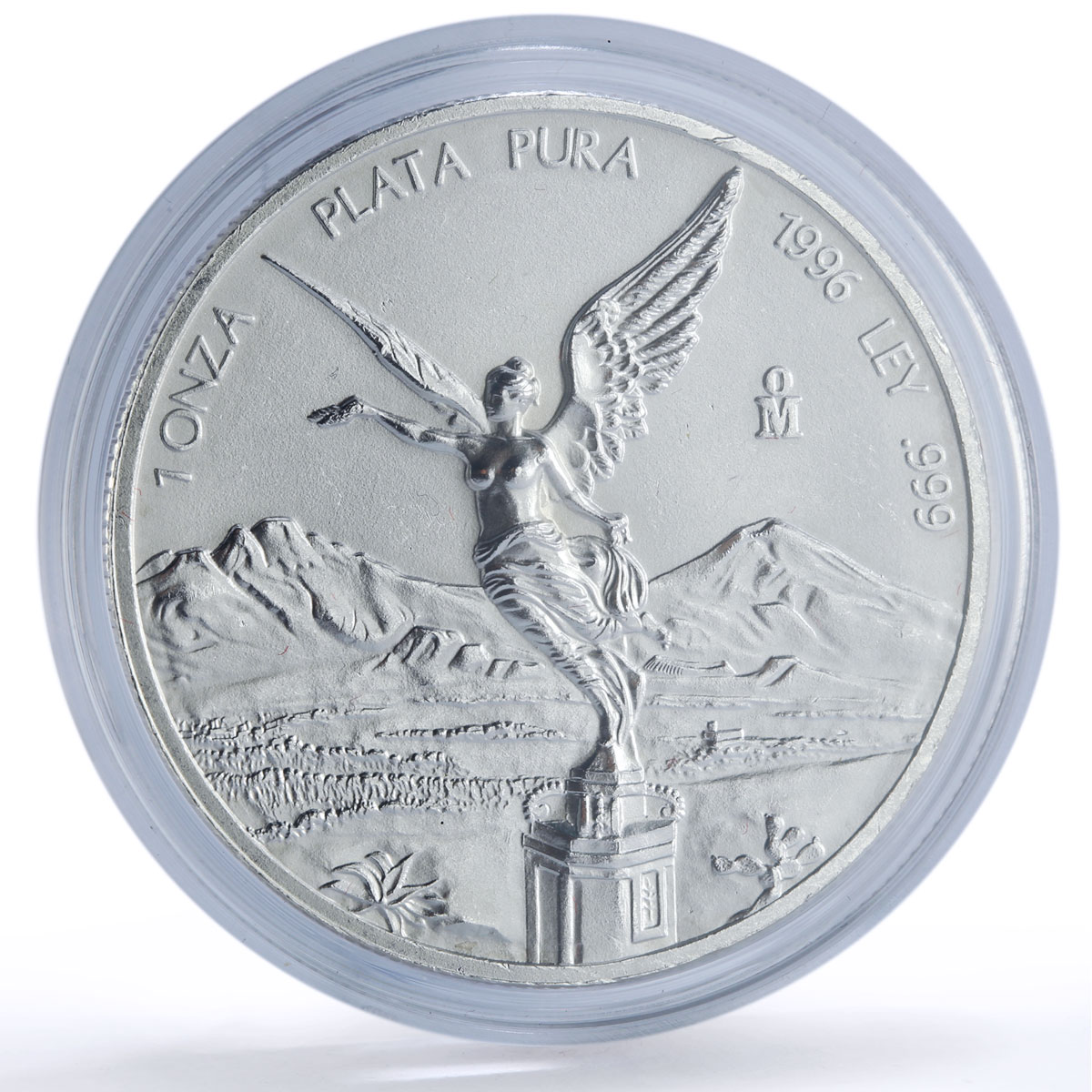 Mexico 1 onza Libertad Angel of Independence silver coin 1996