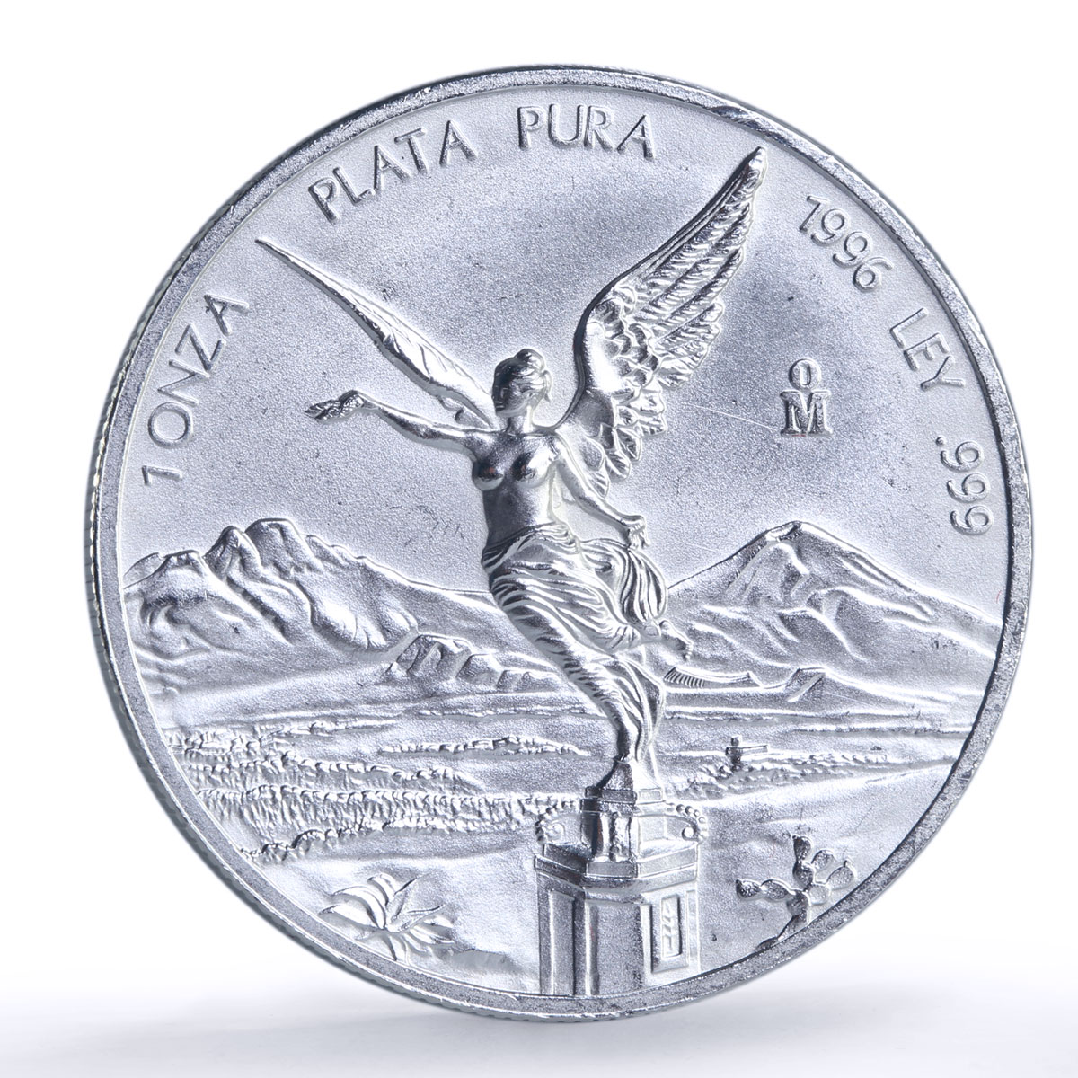 Mexico 1 onza Libertad Angel of Independence silver coin 1996