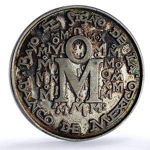 Mexico Numismatic Exposition Spain Pillar Dollar 1732 Relief silver medal 1978