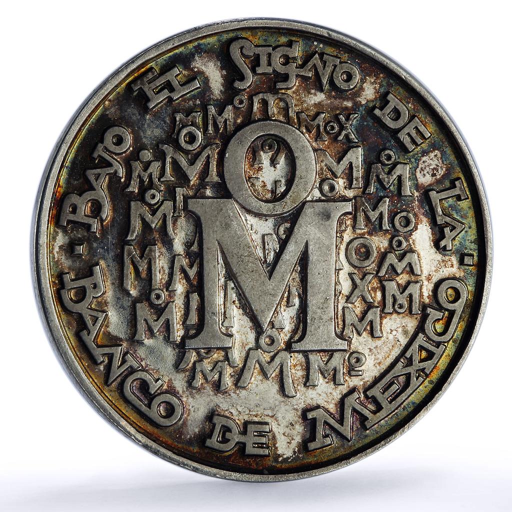 Mexico Numismatic Exposition Spain Pillar Dollar 1732 Relief silver medal 1978