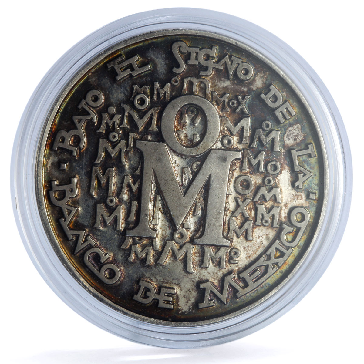 Mexico Numismatic Exposition Spain Pillar Dollar 1732 Relief silver medal 1978