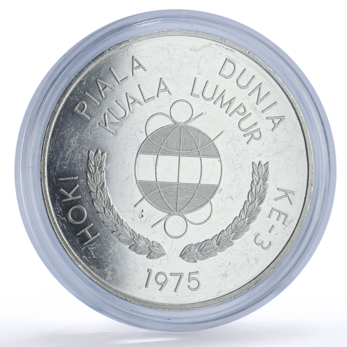Malaysia Set Hockey World Cup Kuala Lumpur KE 3 silver copper medals 1975