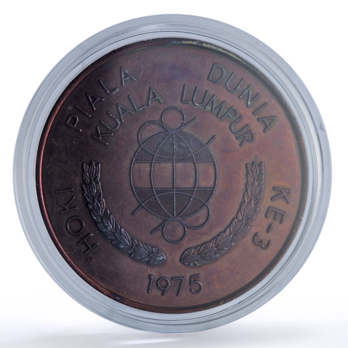 Malaysia Set Hockey World Cup Kuala Lumpur KE 3 silver copper medals 1975