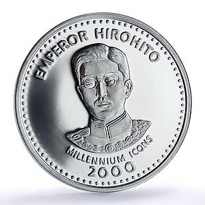 Somalia 250 shillings Hirohito Millennium Icons Politics proof silver coin 2000