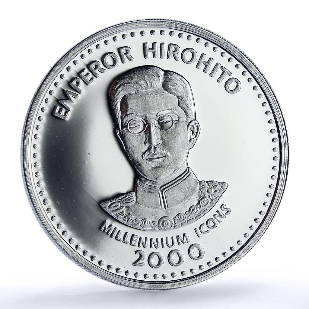 Somalia 250 shillings Hirohito Millennium Icons Politics proof silver coin 2000