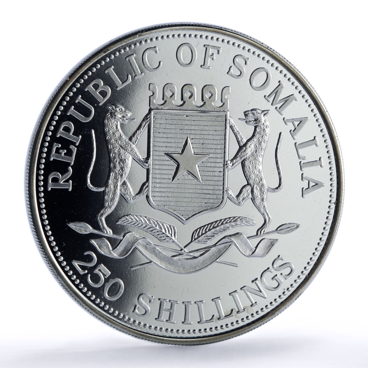 Somalia 250 shillings Hirohito Millennium Icons Politics proof silver coin 2000