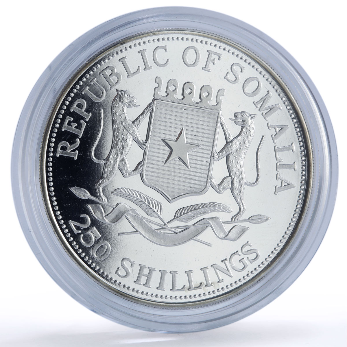 Somalia 250 shillings Hirohito Millennium Icons Politics proof silver coin 2000