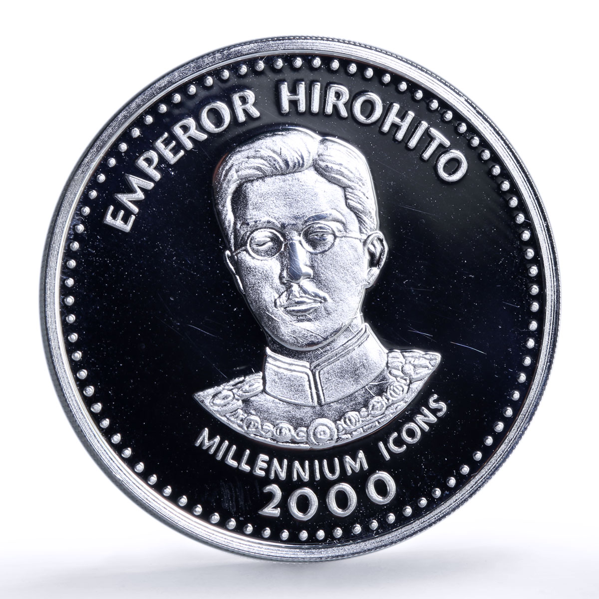 Somalia 250 shillings Hirohito Millennium Icons Politics proof silver coin 2000