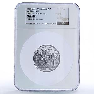 Germany Prussia Cologne Cathedral History Architecture MS64 NGC WM medal 1880