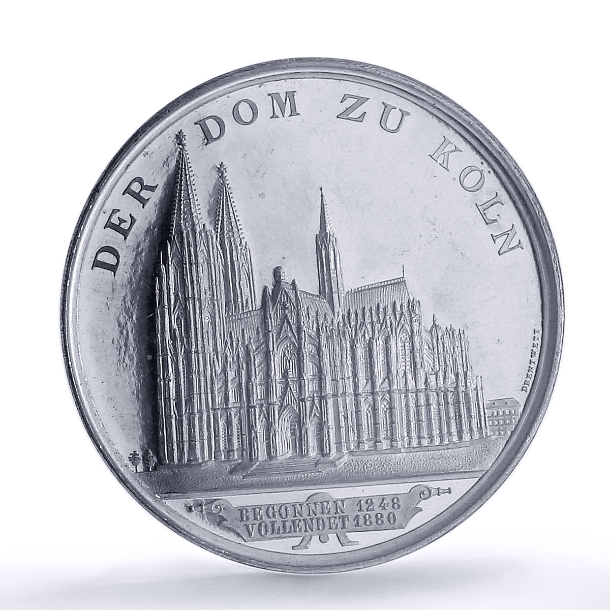 Germany Prussia Cologne Cathedral History Architecture MS64 NGC WM medal 1880