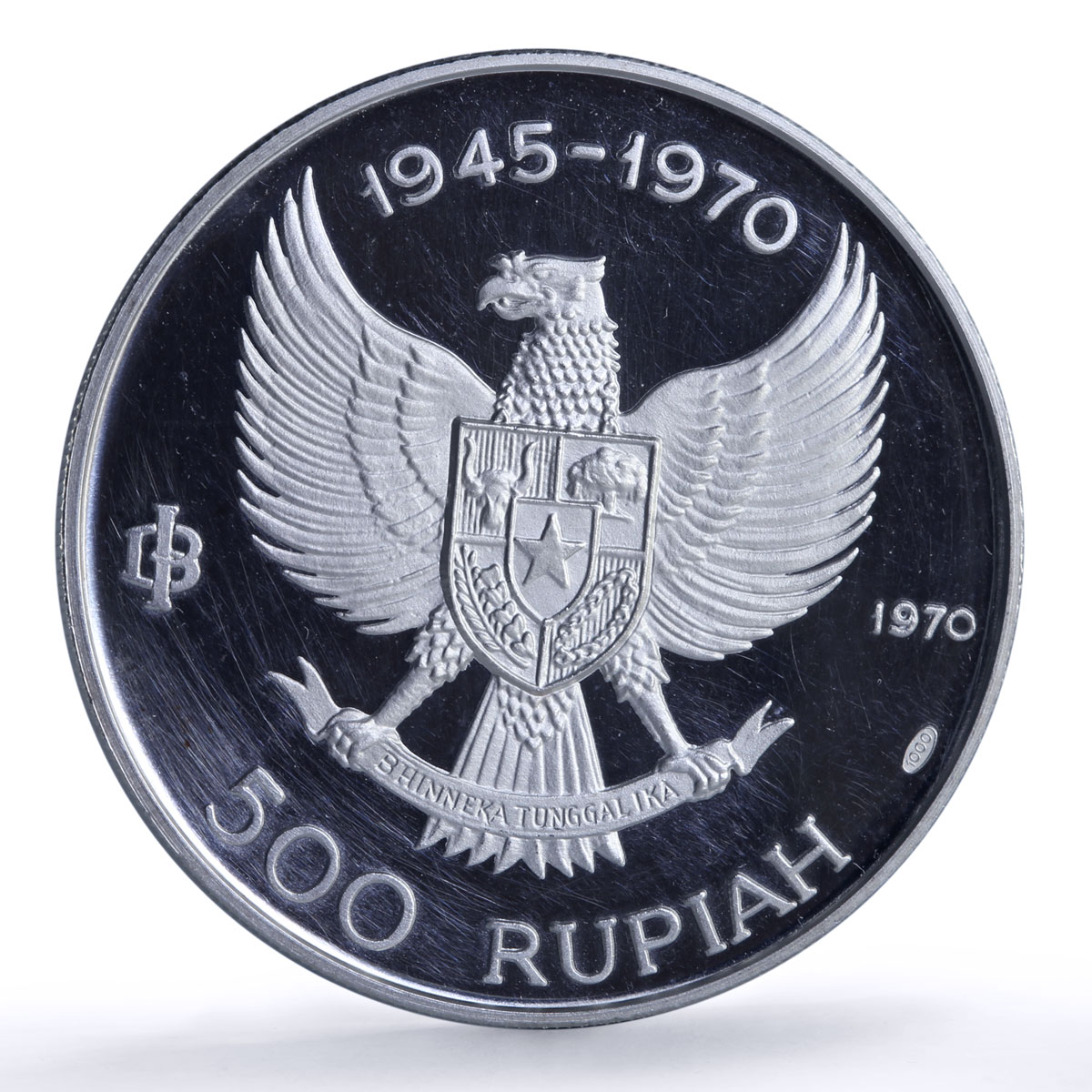 Indonesia 500 rupiah Wayang Dancer Independence proof silver coin 1970