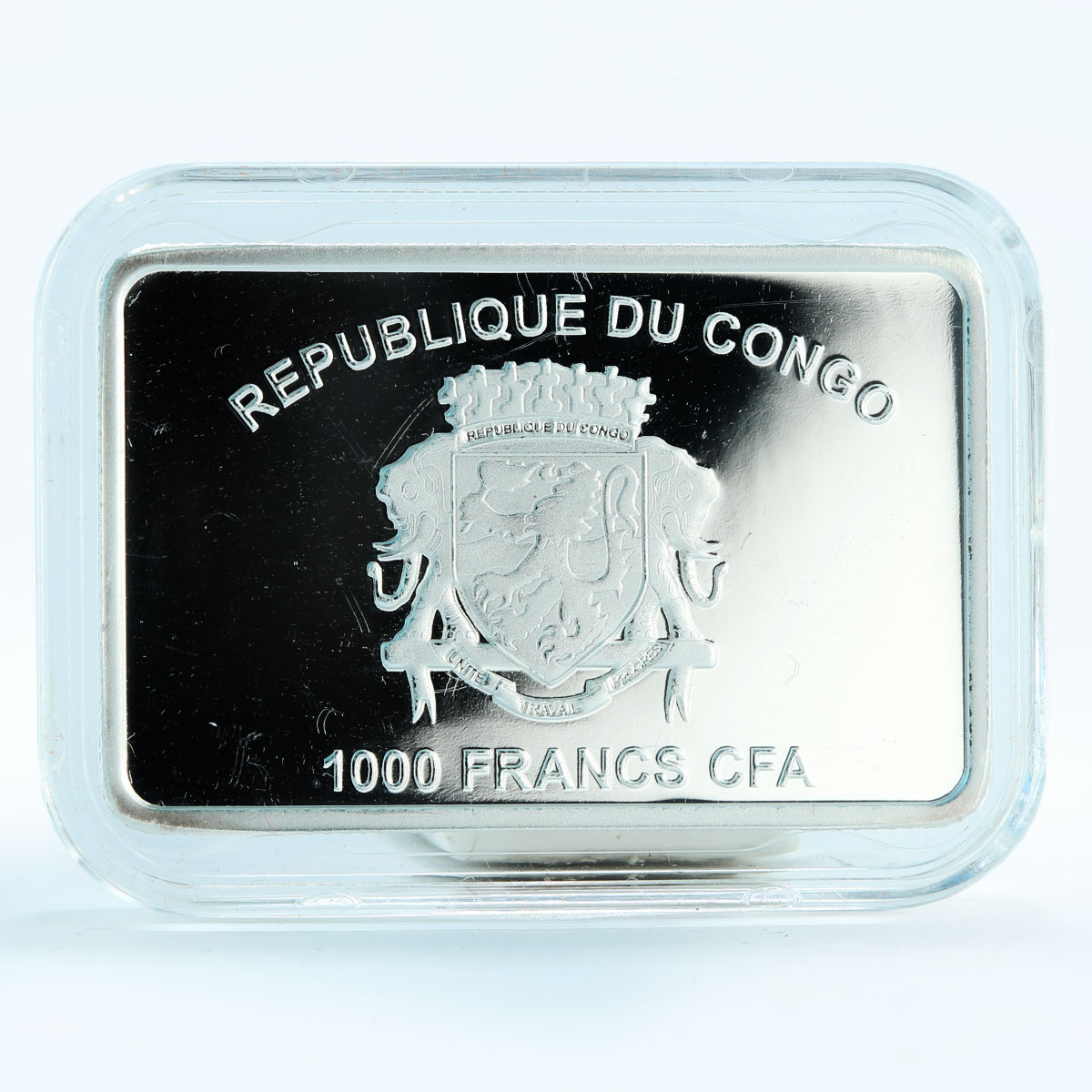 Congo 1000 francs Year of the Rooster colored silver coin 2017