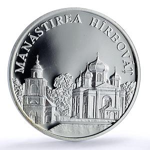 Moldova 50 lei Hirbovat Monastery Church Religion Architecture silver coin 2000