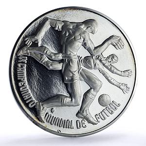 Mexico Football World Cup 1970 Indian Players Stadium proof silver medal ND