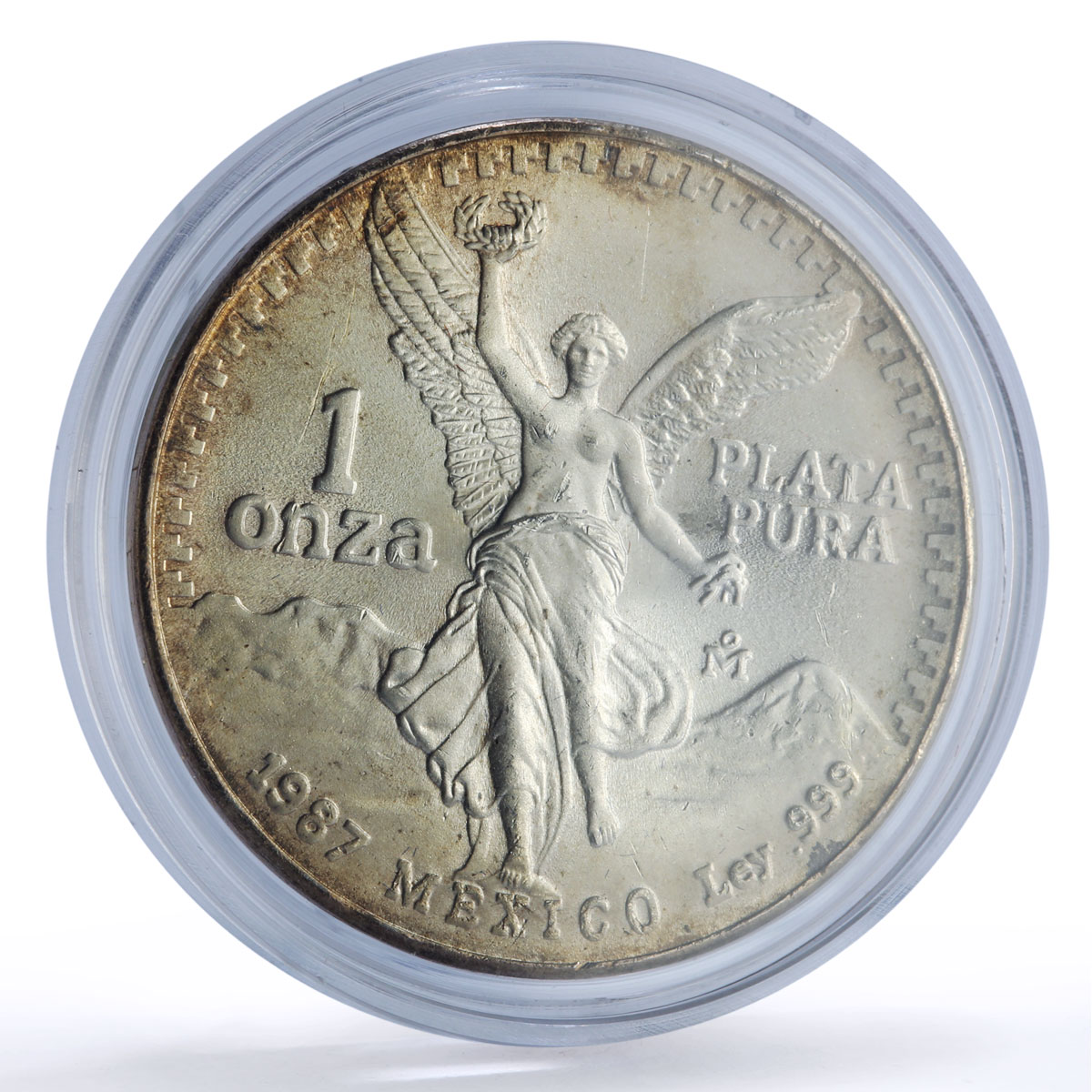 Mexico 1 onza Libertad Angel of Independence silver coin 1987