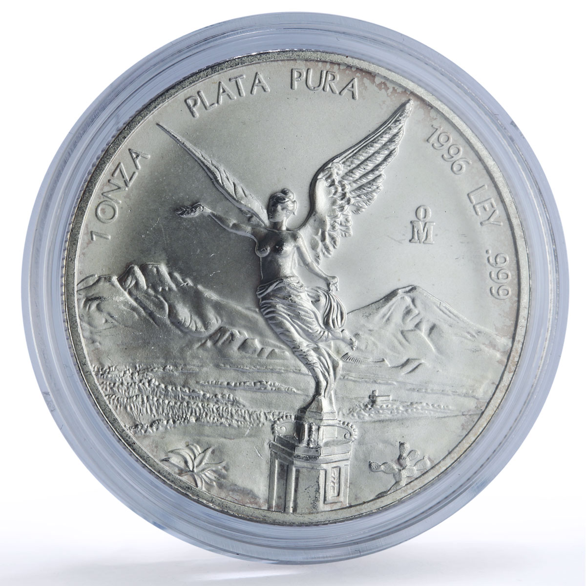 Mexico 1 onza Libertad Angel of Independence silver coin 1996