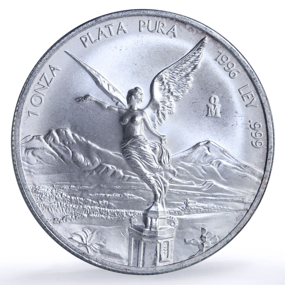 Mexico 1 onza Libertad Angel of Independence silver coin 1996