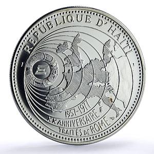 Haiti 50 gourdes European Market Treaties Rome History proof silver coin 1977