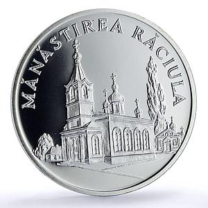Moldova 50 lei Raciula Monastery Church Religion Architecture silver coin 2000