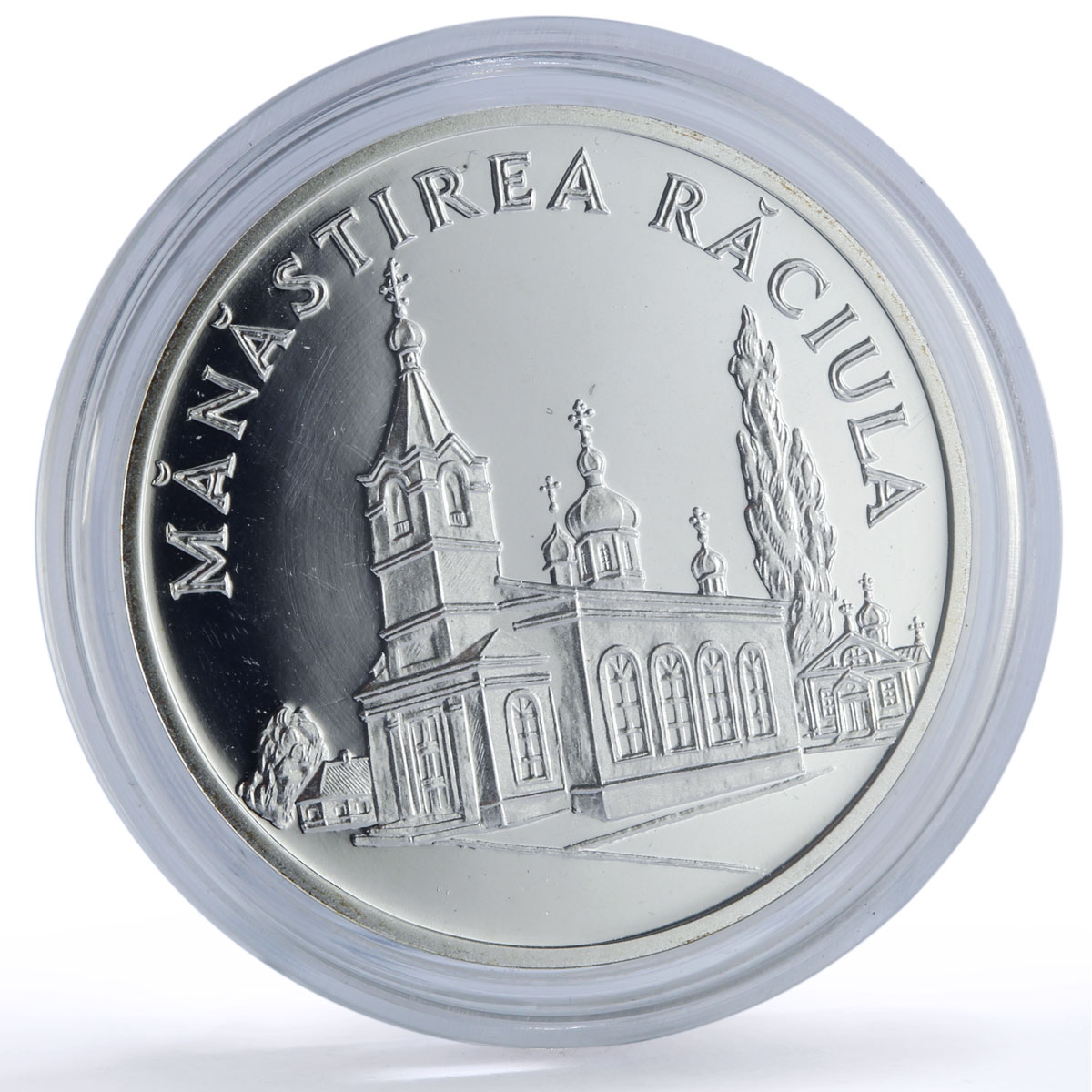 Moldova 50 lei Raciula Monastery Church Religion Architecture silver coin 2000